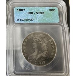 1807 VF 20 Bust Half Dollar - RARE Item