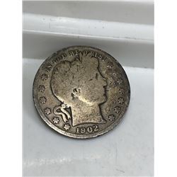 1902 S Better Date Barber Half Dollar