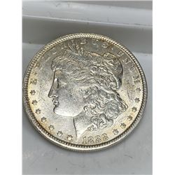 1888 Better Date Au Plus Morgan Dollar