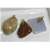 Image 1 : Lot of 3 - Jasper and Polished Rock Pendants