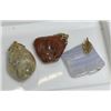 Image 2 : Lot of 3 - Jasper and Polished Rock Pendants