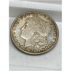 1878 s BU Toned Morgan Dollar