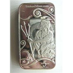 5 oz. Neptune Design Trident Mint Silver Bar