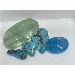 74 tcw. Natural Quartz - Gem - Turquoise Parcel