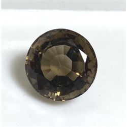18 ct. Natural Smokey Topaz Round Cut
