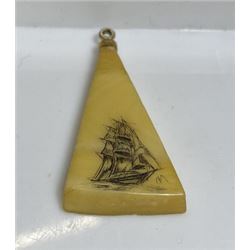 Decorated Hard Stone Pendant