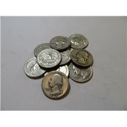 10 pcs Washington Quarters-90% Silver