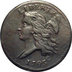 1793 1/2 C C-3, B-3, R.3 Fine 12 Uncertified. Die Stat 1793[1/2 C] C-3, B-3, R.3. Usual Die State--C