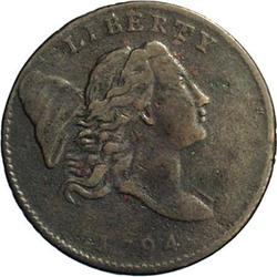 1794 1/2 C Large Edge Letters. C-1a, B-1a, R.3 Fine 15 1794[1/2 C] Large Edge Letters. C-1a, B-1a, R
