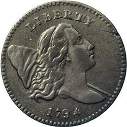 1794 1/2 C Small Edge Letters. C-5a, B-3b, High R.4 VG 1794[1/2 C] Small Edge Letters. C-5a, B-3b, R
