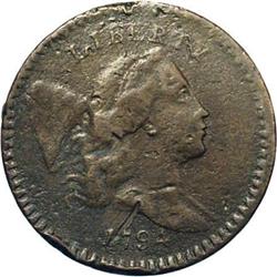 1794 1/2 C Small Edge Letters. C-7, B-7, High R.5 Good 1794[1/2 C] Small Edge Letters. C-7, B-7, Hig