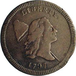1797 1/2 C Plain Edge. C-2, B-2, R.3 VG10 Uncertified. 1797[1/2 C] Plain Edge. C-2, B-2, High R.2. D