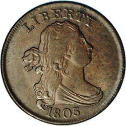 1803 1/2 C C-1, B-1, R.1 AU50 Uncertified. Die State 3 1803[1/2 C] C-1, B-1, R.1. Die State 3. MS62 