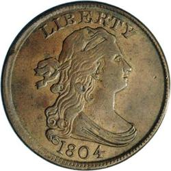 1804 1/2 C Plain 4, With Stems. C-11, B-12, R.2 VF35 U 1804[1/2 C] Plain 4, With Stems. C-11, B-12, 