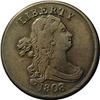 Image 1 : 1808 1/2 C Overdate. C-2, B-2, R.3 Fine 15 Uncertified 1808[1/2 C] Overdate. C-2, B-2, High R.2. Die