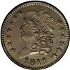 Image 1 : 1811 1/2 C C-2, B-2, R.3 AU50 Uncertified. Die State 3 1811[1/2 C] C-2, B-2, R.2. Die State 3--Impro