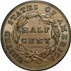 Image 2 : 1832 1/2 C C-1, B-1, R.2 MS63. Die State 1. Small date 1832[1/2 C] C-1, B-1, R.2. Die State 1. MS65 