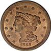 Image 3 : 1855 1/2 C C-1, B-1, R.1 MS63. Die State 1. Small date 1855[1/2 C] C-1, B-1, R.1. Die State 1. MS63 