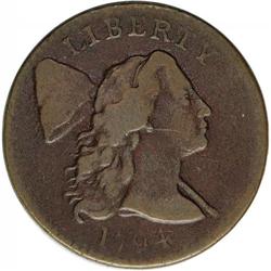1794 1C Head of 1794. S-22, B-6, R.1. VF Details, Envi 1794[1C] Head of 1794. S-22, B-6, R.1--Enviro