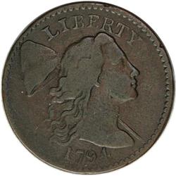 1794 1C Head of 1794. S-47, B-39, Low R.4. Fine 12 NGC 1794[1C] Head of 1794. S-47, B-39, Low R.4. F