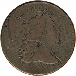 1794 1C Head of 1794. S-53, B-45, R.6--Corroded--NCS. 1794[1C] Head of 1794. S-53, B-45, R.6--Corrod