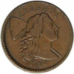 1794 1C No Fraction Bar. S-64, B-50, Low R.5. VF30 NGC 1794[1C] No Fraction Bar. S-64, B-50, Low R.5