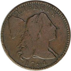 1794 1C Head of 1794. S-66, B-58, High R.5--Environmen 1794[1C] Head of 1794. S-66, B-58, High R.5--