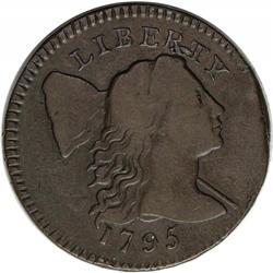 1795 1C Lettered Edge. S-73, B-1, Low R.5--Planchet Fl 1795[1C] Lettered Edge. S-73, B-1, Low R.5--P