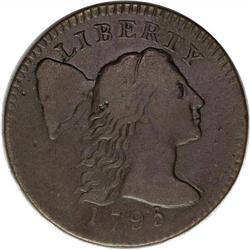 1795 1C Plain Edge. S-77, B-6, High R.3. Fine 15 NGC. 1795[1C] Plain Edge. S-77, B-6, High R.3. Fine