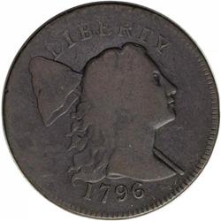 1796 1C Liberty Cap. S-82, B-3, High R.4. Fine 12 NGC. 1796[1C] Liberty Cap. S-82, B-3, High R.4. Fi