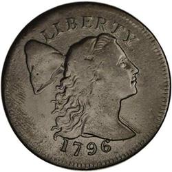 1796 1C Liberty Cap. S-90, B-11, High R.5. XF40 NGC. V 1796[1C] Liberty Cap. S-90, B-11, High R.5. X