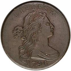 1796 1C Draped Bust, Reverse of 1796--Improperly Clean 1796[1C] Draped Bust, Reverse of 1796. S-93, 