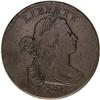 Image 1 : 1796 1C Draped Bust, Reverse of 1794. S-102, R.4. Fine 1796[1C] Draped Bust, Reverse of 1794. S-102,