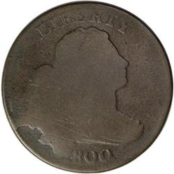 1800 1C S-202, B-18, Low R.4--Obverse Scratched--NCS. 1800[1C] S-202, B-18, Low R.4--Obverse Scratch