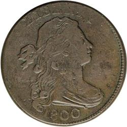 1800 1C S-206, B-27, High R.3--Corroded--NCS. VF Detai 1800[1C] S-206, B-27, High R.3--Corroded--NCS