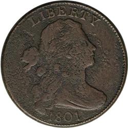 1801 1C 1/000 VF20--Corroded--NCS. VF Details. Sheldon 1801[1C] 1/000. NC-3, B-15, High R.6--Corrode