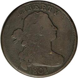1801 1C VG8--Scratched--NCS. VG Details. S-222. B-15, 1801[1C] S-222, B-15, High R.1--Scratched--NCS