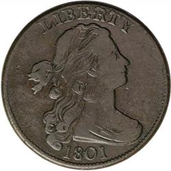 1801 1C 1/000 Fine 12 NGC. S-223. B-17, R.1. Die State 1801[1C] 1/000. S-223, B-17, R.1. Fine 12 NGC