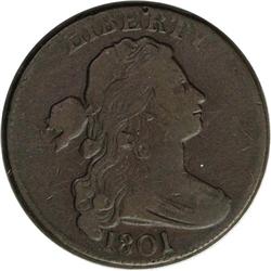 1801 1C S-224, B-13, R.1. VF20 NGC. Fine 12 EAC. Darki 1801[1C] S-224, B-13, R.1. VF20 NGC. Fine 12 