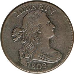 1802 1C S-227, B-5, High R.2. XF40 NGC. VF25 EAC. Medi 1802[1C] S-227, B-5, High R.2. XF40 NGC. VF25