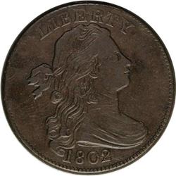 1802 1C 1/000. S-228, B-4, R.2. VF35 NGC. VF20 EAC. Pl 1802[1C] 1/000. S-228, B-4, R.2. VF35 NGC. VF
