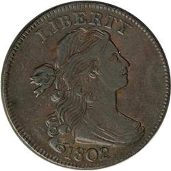1802 1C S-236, B-16, R.1. XF45 NGC. VF25 EAC. An inter 1802[1C] S-236, B-16, R.1. XF45 NGC. VF25 EAC