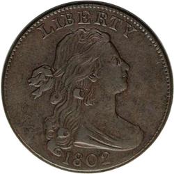 1802 1C S-237, B-10, R.2. VF35 NGC. VF30 EAC. Intermin 1802[1C] S-237, B-10, R.2. VF35 NGC. VF30 EAC