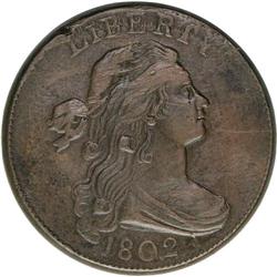 1802 1C S-238, B-11, Low R.4--Obverse Damage--NCS. XF 1802[1C] S-238, B-11, Low R.4--Obverse Damage-