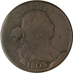 1803 1C 100/000 Good 4 NGC. S-249. B-7, R.2. Die State 1803[1C] 100/000. S-249, B-7, R.2. Good 4 NGC