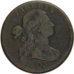 1803 1C Small Date, Small Fraction Fine 12--Corroded-- 1803[1C] Small Date, Small Fraction. NC-1, B-