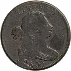 1803 1C Small Date, Small Fraction VF20--Corroded--NCS 1803[1C] Small Date, Small Fraction. S-252, B
