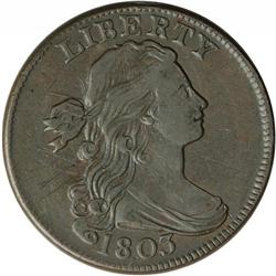 1803 1C Small Date, Small Fraction XF40--Graffiti--NCS 1803[1C] Small Date, Small Fraction. S-254, B