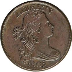 1803 1C Small Date, Large Fraction AU50--Burnished--NC 1803[1C] Small Date, Large Fraction. S-258, B