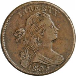 1803 1C Small Date, Large Fraction XF45 NGC. S-261. B- 1803[1C] Small Date, Large Fraction. S-261, B